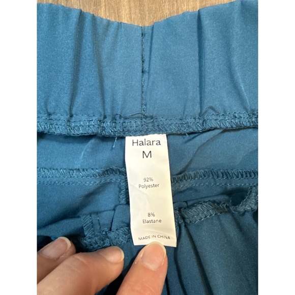 Halara High Rise Elastic Waist Drawstring Ruched Pocket Casual Short Sz M Blue - Picture 4 of 6